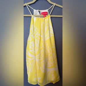 Yellow and white sleeveless Lily Pulitzer. Super cute in excellent condition.